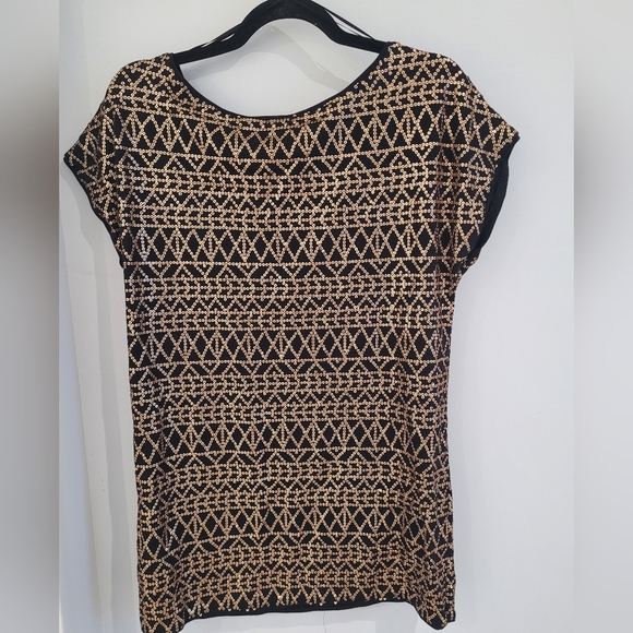 H&M gold sequin Tunic-Small - Picture 3 of 3